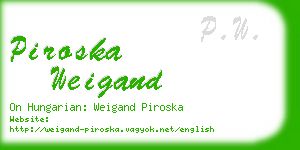 piroska weigand business card